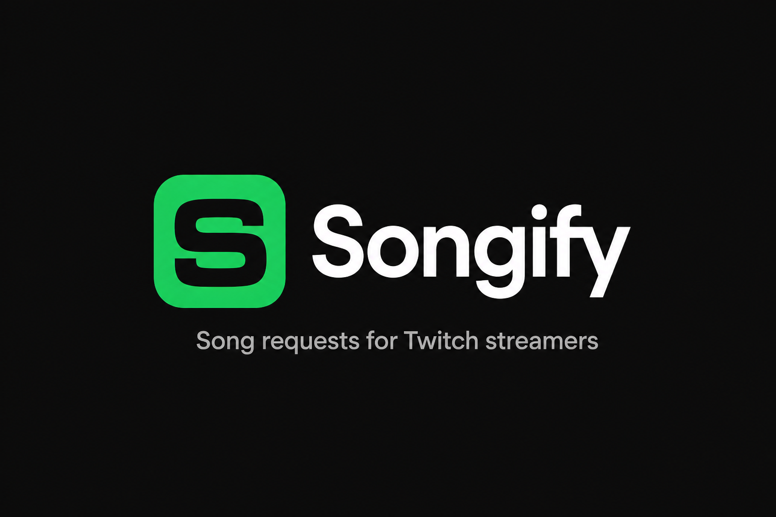 Songify social share image with logo and the line Song requests for Twitch streamers